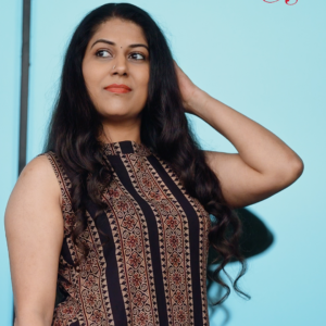 Woman wearing Chilangara fusion wear sleeveless dress.